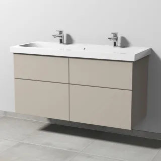 Sanipa 3way Waschtischunterbau zu Geberit iCon Light Waschtisch mit 4 Auszügen, Kaschmir-Matt SP5761U