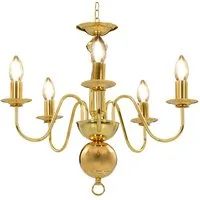 furnicato Kronleuchter Ausgefallener 50 x 45 cm in Golden