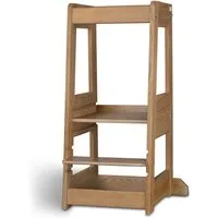 tiSsi® Kinderstuhl Entdeckerturm / Lernturm FELIX mitwachsend EICHE massiv NATUR (Packung), Gestell aus Eiche Massivholz