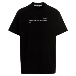 Off-white Spiral Opposite Over Kurzarm-t-shirt Schwarz