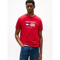 Tommy Hilfiger T-Shirt AMERICANA MONOTYPE FLAG BOX TEE Mit markanter Stickerei
