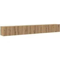 vidaXL TV-Schrank 3-tlg. TV-Schrank-Set Wandmontage Artisan-Eiche Holzwerkstoff (3-St)