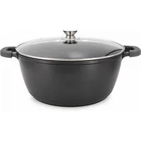 Cheffinger Kochtopf XXL mit Deckel ø44 cm mit Marmorbeschichtung ca. 23 L - Schwarz, (1-tlg)