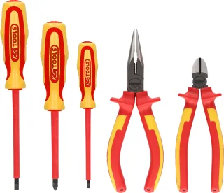 KS Tools ERGOTORQUE VDE Zangen- und Schraubendreher-Satz, 5-tlg Variante 1 - 117.1170
