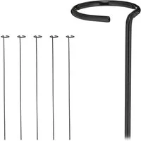 relaxdays Rankhilfe 6er Set Pflanzstäbe aus Metall