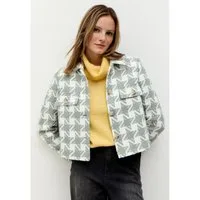 MORE&MORE Blouson kurze, weite, karierte Jacke
