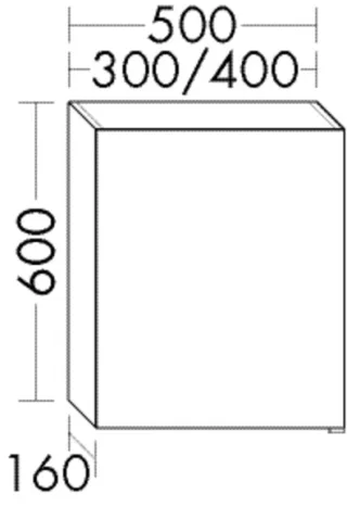 Burgbad Spiegelschrank Sys30 Preisgruppe 4 Sana 600x300x160 Schilf Hochglanz, SPUS030RF3362 SPUS030RF3362
