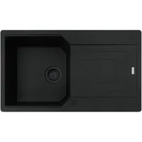FRANKE Granitspüle Urban UBG 611-86 Fragranit Black Matt - Black Collection, 78/500 cm
