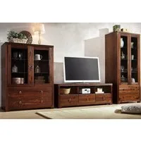 OTTO home Wohnwand Gotland, (Set, 3-St), bestehend aus 1 Highboard, 1 TV-Lowboard und 1 Vitrine