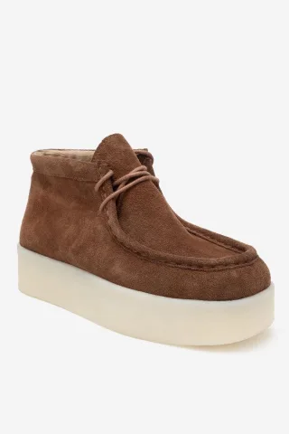 Melia Leder-Plateaustiefel (Damen)