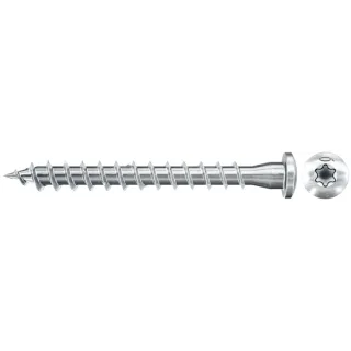 Fischer Holzverbinderschraube PowerFast 5,0x40 FPF-PT ZPF, Panhead, blauverzinkt, Vollgewinde - 652880
