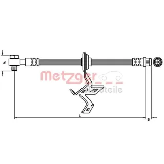 Metzger Bremsschlauch vorne links Mercedes M-Klasse W163