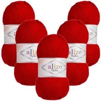 Alize 5 x ALIZE My Baby Häkelwolle, 750 m, Handstrickgarn,Für Allergiker,Yarn