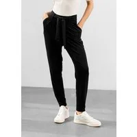 Les Lunes Haremshose JADE Pants Jersey abnehmbarer Gürtel, seitliche Eingrifftaschen, flexibler Taillenbund