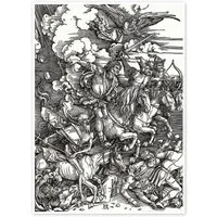 Posterlounge Wandbild Die vier apokalyptischen Reiter, Albrecht Dürer, erhältlich als Poster, Leinwandbild, Wandsticker oder Acrylglasbild