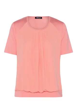 FRANK WALDER - Blusenshirt NOS im Materialmix tangerine - Gr. - 40