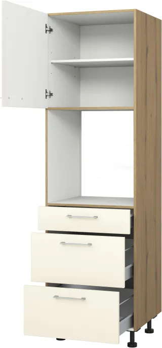 KOCHSTATION Backofenumbauschrank "KS-Trea SB2AS-195-3" mit zwei Türen und zwei Einlegeböden, Höhe 195 cm