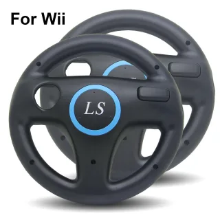 LS 2x Lenkrad Racing Wheel für Nintendo Wii schwarz
