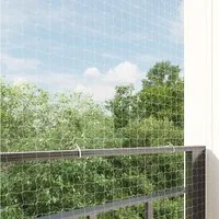 vidaXL Haustierklappe Katzennetz Transparent 8x3 m Nylon