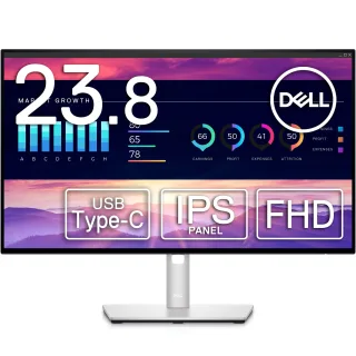 Dell UltraSharp U2422H [238" 1.920x1.080 IPS 60Hz HDMI 2x DP 5ms Reaktionszeit höhenverstellbar] silber