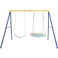 KOMFOTTEU Doppelschaukel Kinderschaukel, (1-tlg), Schaukelgestell, bis 300kg belastbar