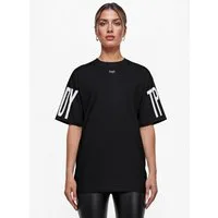trueprodigy Oversize-Shirt Viktor F Logoprint Rundhals dicker Stoff