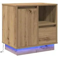vidaXL Nachttisch Nachttisch Artisan-Eiche 50 x 34,5 x 50 cm Holzwerkstoff (1-St)