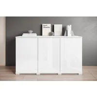 OTTO home Sideboard Kenia, moderne grifflose Kommode mit 3 Türen, Breite 120 cm (1 St), Push-to-Open-Fronten, höhenverstellbaren Einlegeböden