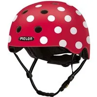 Melon Fahrradhelm Dotty White (matte), super leicht, Magnetverschluss, größenverstellbar, mehr als 50 Designs