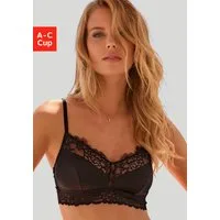 LASCANA Bralette-BH Alana ohne Bügel mit hohem Seidenanteil und edler Spitze, Dessous