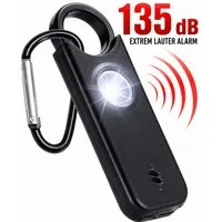 ibettertec Personenalarm, Schlüsselanhänger 135 dB, LED Licht Überfallmelder Alarmanlage (Taschenalarm, Sirene,Taschenlampe, kompakt, für Frauen, Kinder, Senioren und Outdoor-Aktivitäten)