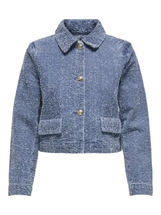 JDY - JDYLADY LS SHACKET DNM medium blue denim - Gr. - S