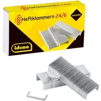 Idena Heftklammer Idena Heftklammern 24/6 1.000 Stück, verzinkt