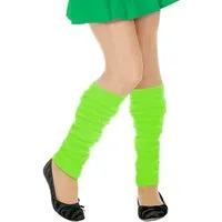 Metamorph Kostüm Beinwärmer neon-grün, Schöne Stulpen für Sport-Outfits, Festivals und 80er Jahre Kostüme