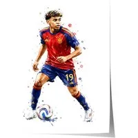 JUSTGOODMOOD Poster Spanien Fussball Geschenkidee Aquarell Sport Wandbild Deko Print ohne, (1 St)