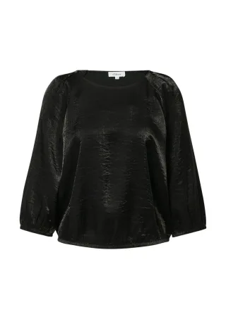 s.Oliver Red Label - Glänzende Bluse im O-Shape schwarz - Gr. - 34