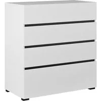 OTTO home Schubkastenkommode Cross, moderne grifflose Kommode, 80x40x85cm (BxTxH), Schubladenschrank, Sideboard mit 4 Schubkasten