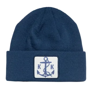 King Kerosin Herren Strickmütze KK Beer blau