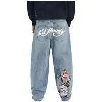 Ed Hardy Loose-fit-Jeans Jeans Ed Hardy Skull Trousers Tattoo-Stil