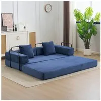 Vankel Loungesofa Faltbares Schlafsofa, bequemes Cord Bodensofa für kleine Räume, 4-in-1 Klappsofa für Wohnzimmer, Schlafzimmer, Büro oder Gäste
