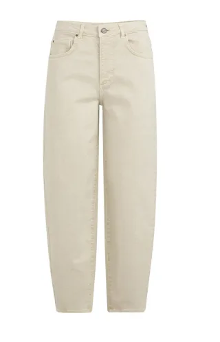 Yaya - Barrel-Jeans mit sichtbaren Gesäßnähten beige - Gr. - 36