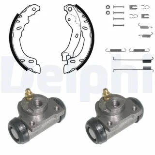 Delphi Bremsbacken vormontiert hinten Fiat Panda 169 KP1091