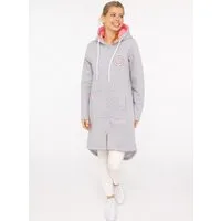 Zwillingsherz Jerseymantel "Anker & Strandglück" mit Ankermotiv gestickt, Taschen und Reißverschluss