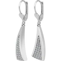 Adelia´s Paar Ohrhänger Ohrringe – Ohrhänger aus 925 Silber mit Zirkonia, Ideal zum Verschenken – schlicht und stilvoll