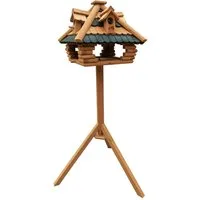 MYPETS Vogelhaus ALPENFLAIR mit Ständer Vogelfutterhaus Futterhaus Vogel Haus
