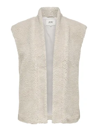 JDY - JDYBIRDY TEDDY OPEN VEST OTW NOOS Pumice Stone - Gr. - S