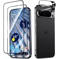 SmartUP Displayschutzglas 2X Schutzglas für Google Pixel 9 Pro Panzerfolie Display Kamera Full für Für Google Pixel 9 Pro, kompletter Rundumschutz