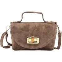 BRISE TASCHE Schultertasche Mini – Elegante kleine Wildleder & Nappaleder Tasche (Einzelartikel), Kompakt, leicht, weiches Wildleder