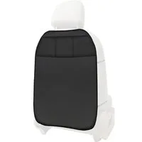L & P Car Design Auto-Rückenlehnentasche Rückenlehnenschutz Sitzschoner aus Kunstleder in schwarz Kinder (1 Stück), mit 3 Taschen