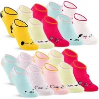 sockenkauf24 Sneakersocken 10 Paar Kinder Sneaker Socken Jungen & Mädchen Baumwolle Kindersocken (56290, 35-38) WP
